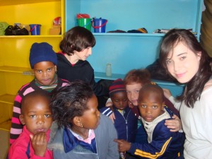 Visiting the kids in the township