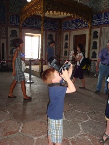 Master photographer at work in the Topkapi palace.