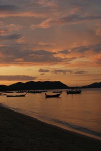 sunset in thailand