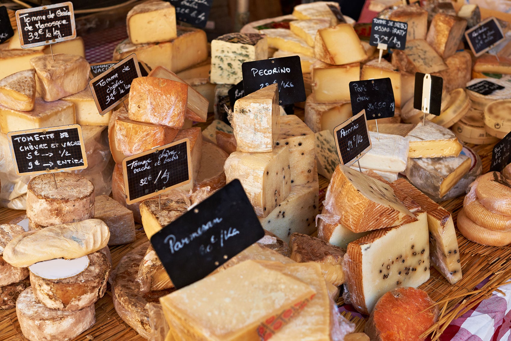 Cheeses at Provence Market in France