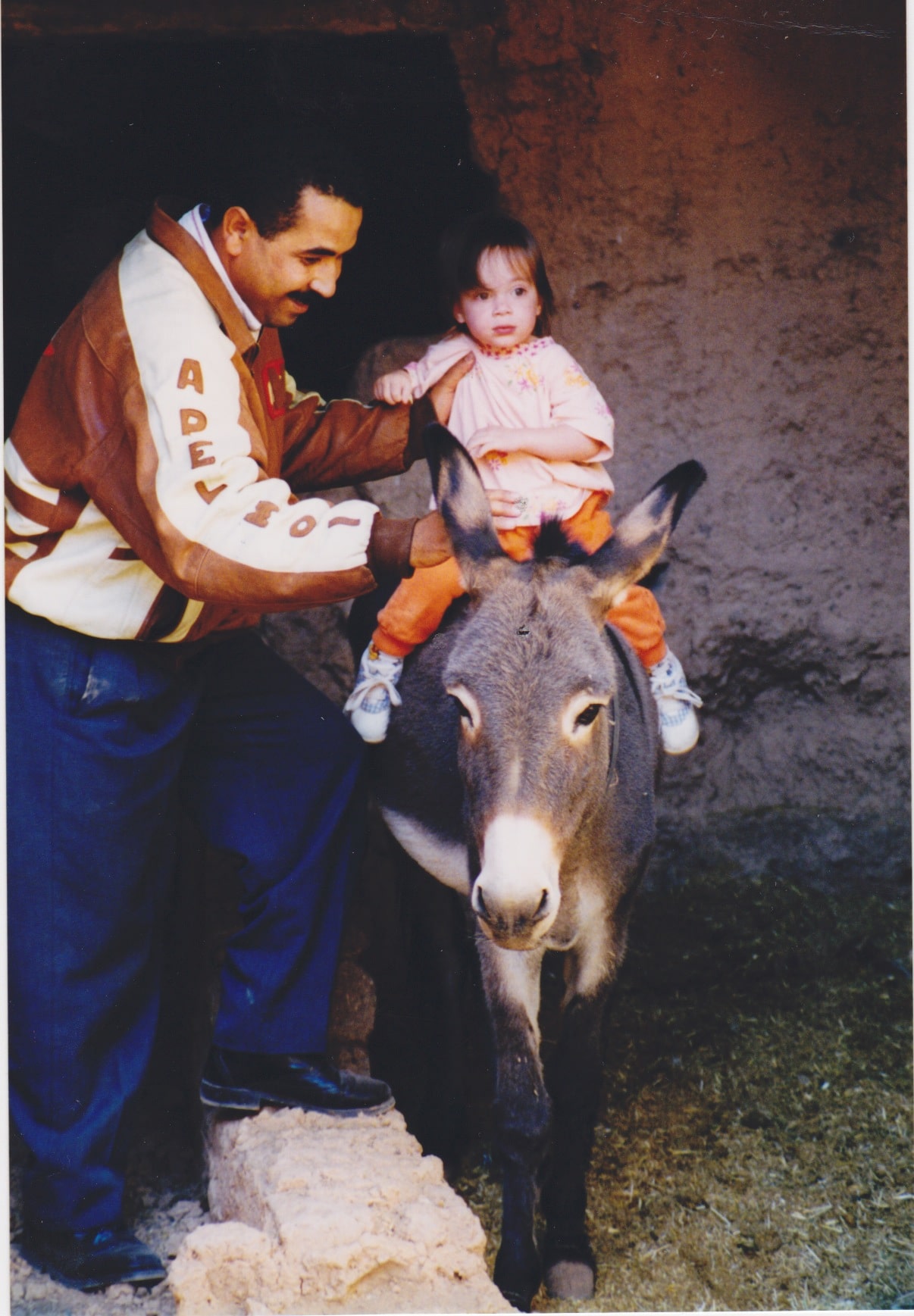 Gal on a donkey - Morocco