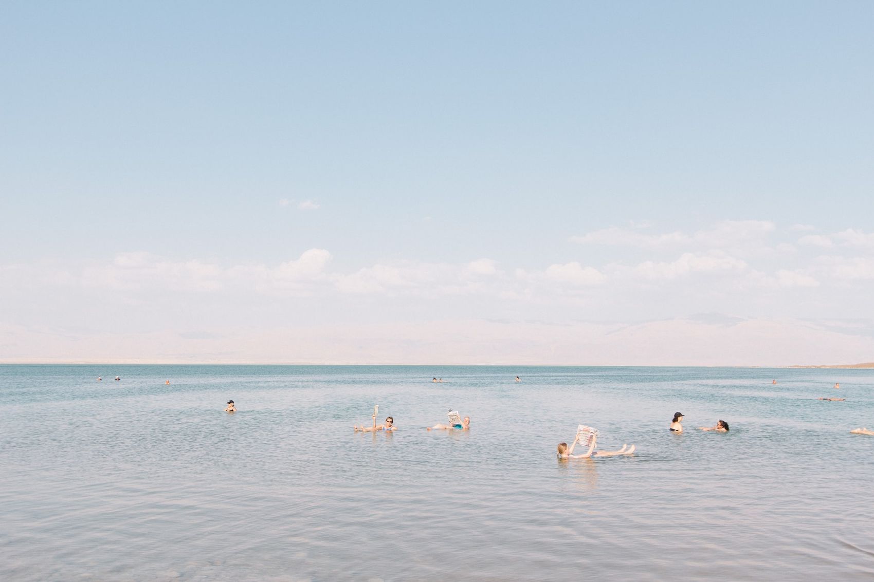 People in the Dead Sea in Israel