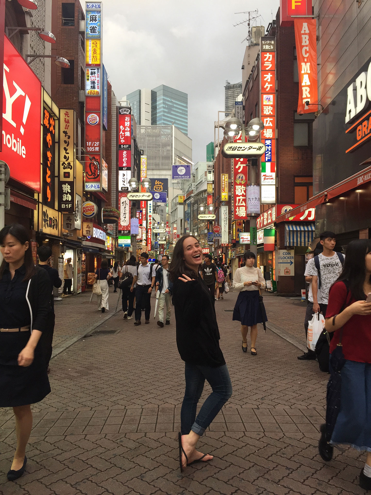 girl posing in tokyo