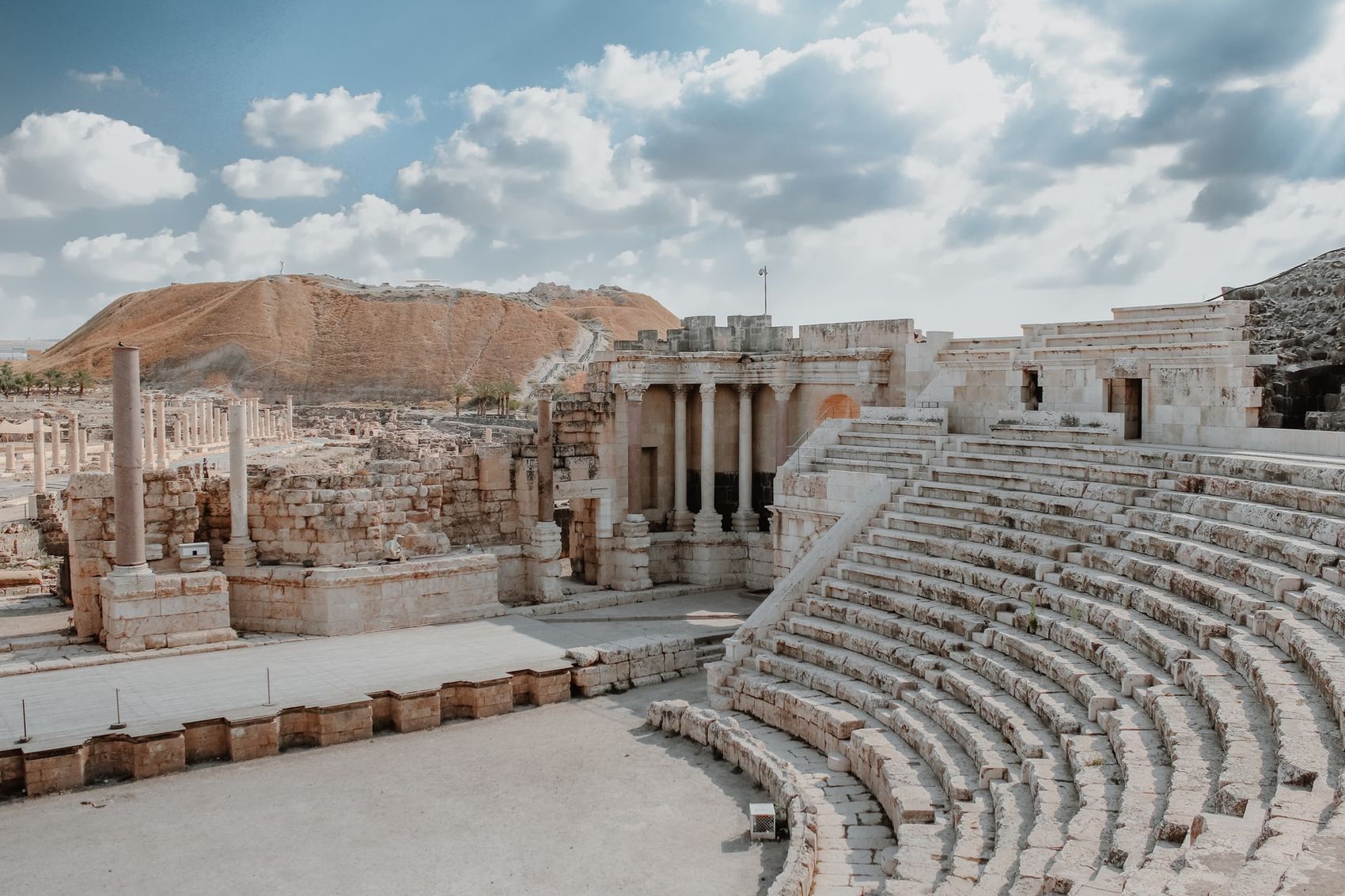Ancient theatre ruins in Israel