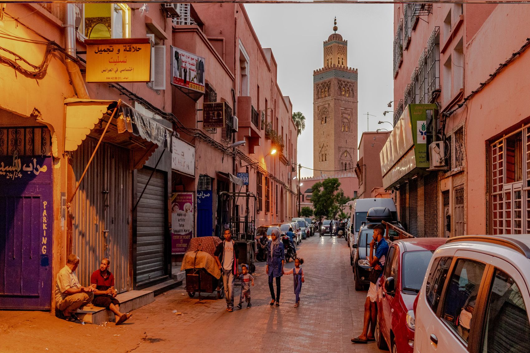 Busy street in Morocco