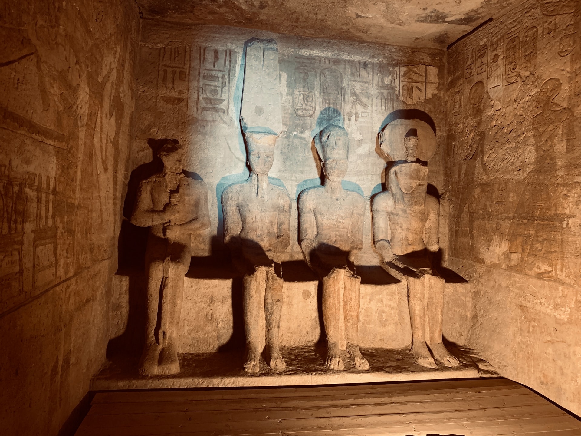 Statues in a temple in Egypt