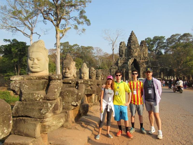 A family enjoying Cambodia