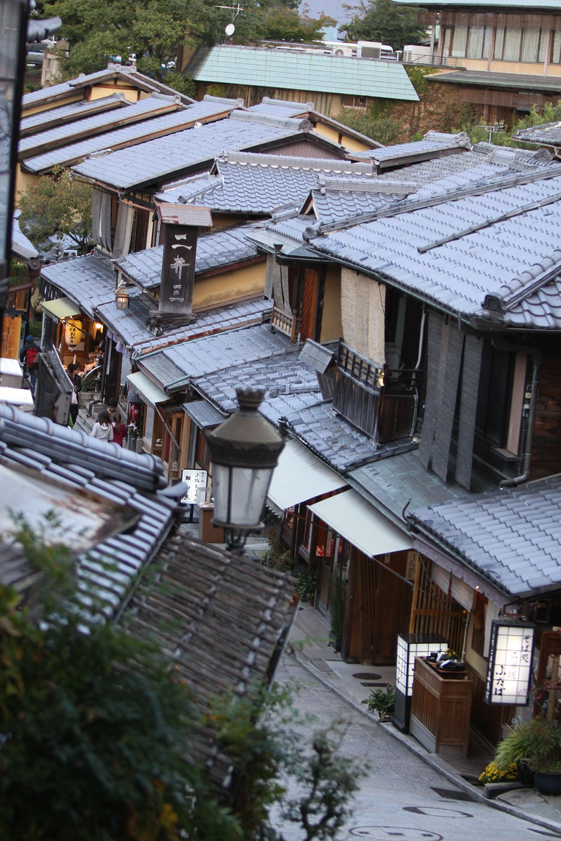 Rooftops in Kyoto Japan